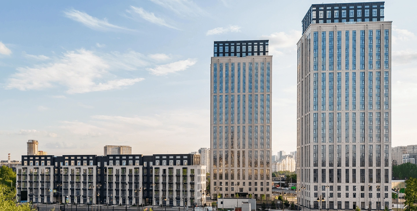 Dream Towers. Корпуса 1, 2 и 3 на официальном изображении комплекса