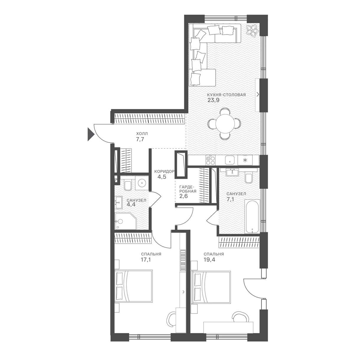 2-комнатная