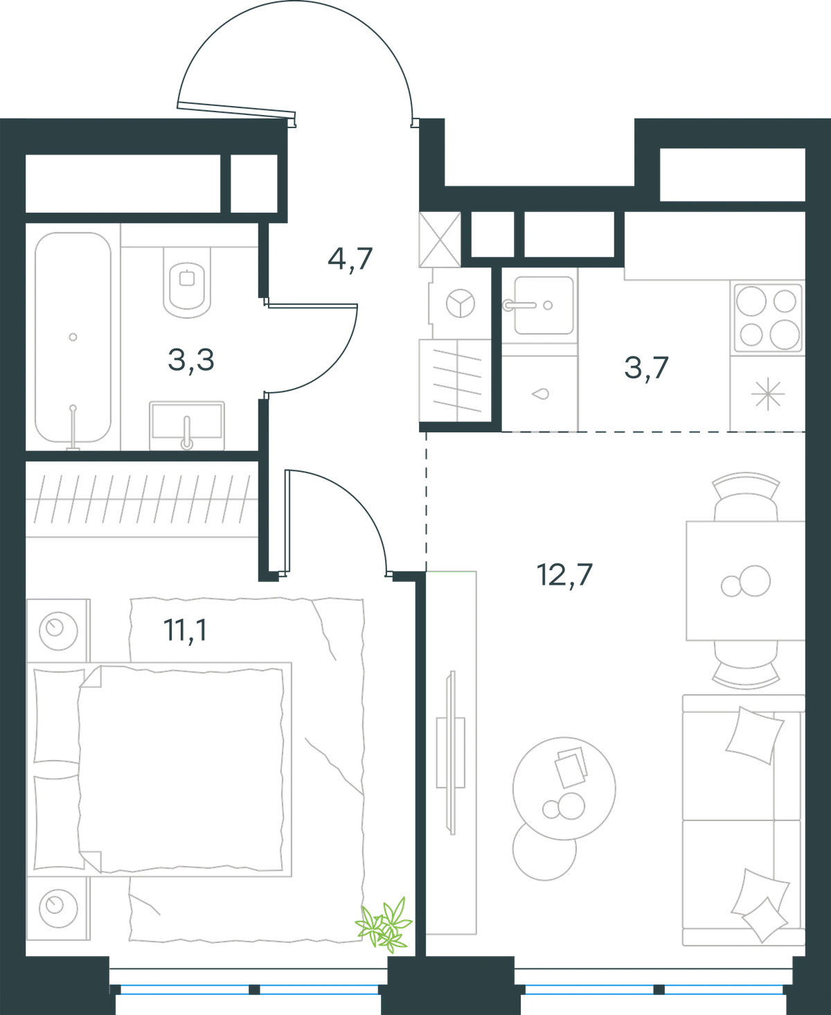 2-комнатная