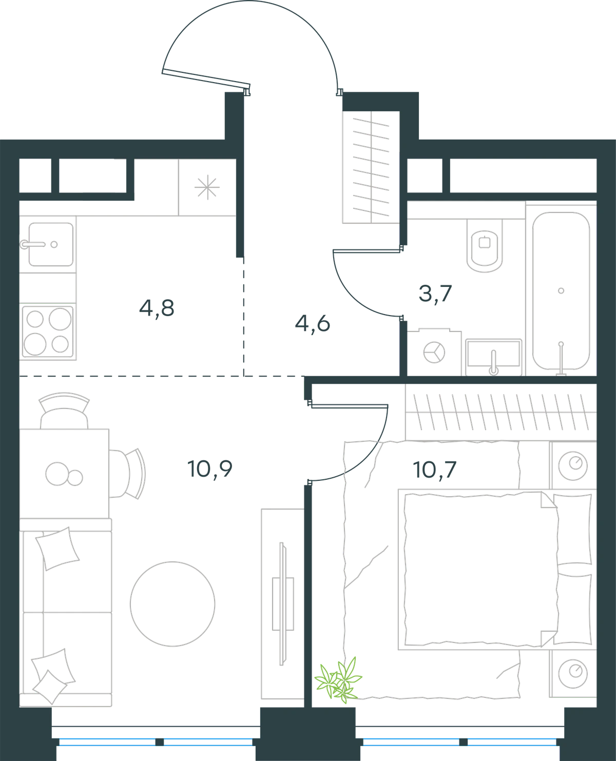 2-комнатная