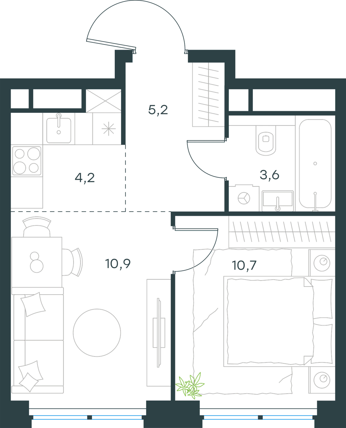2-комнатная
