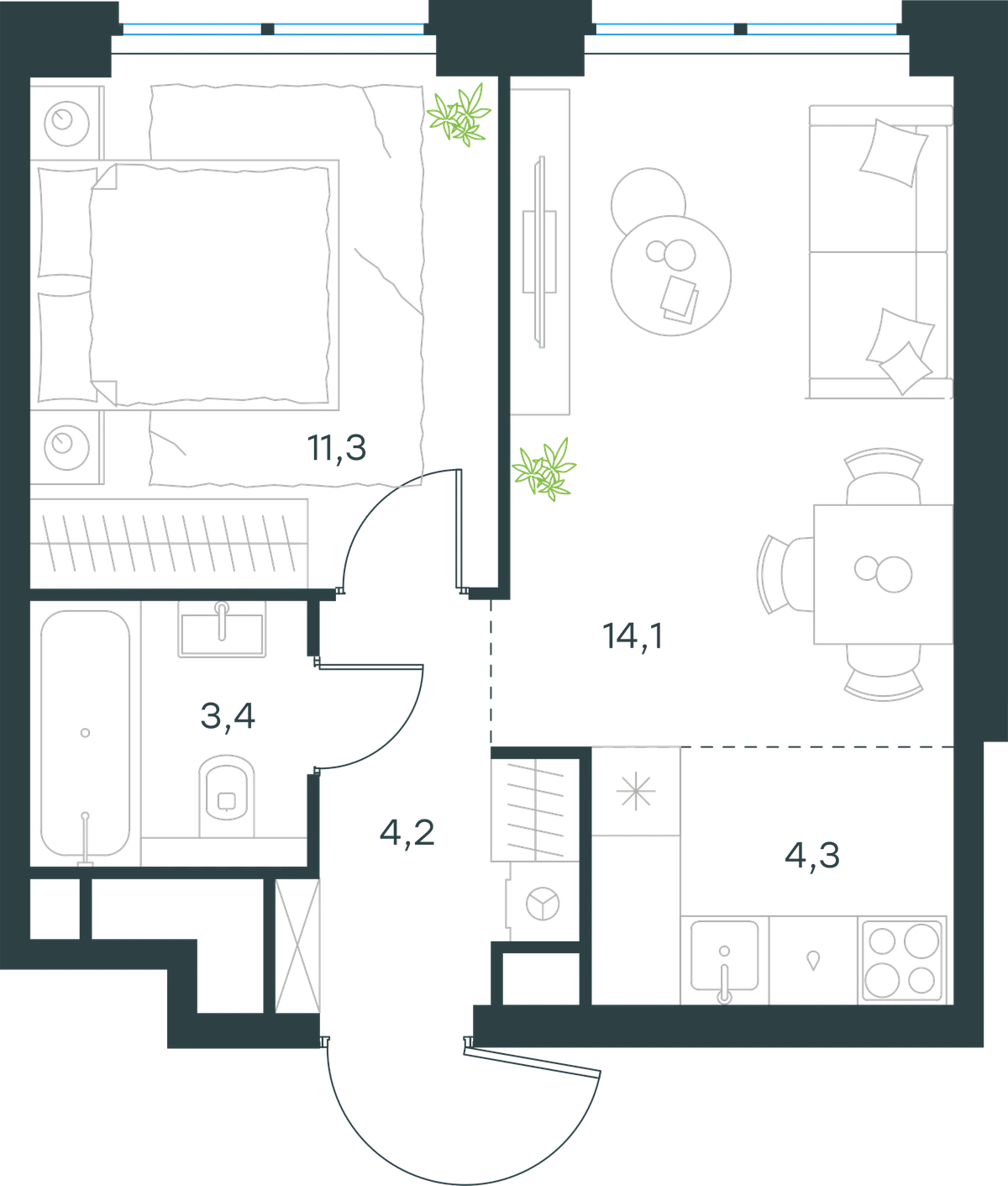 2-комнатная