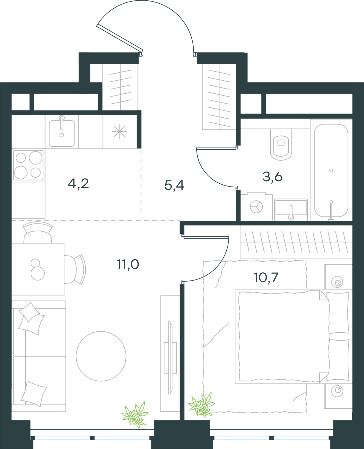 2-комнатная