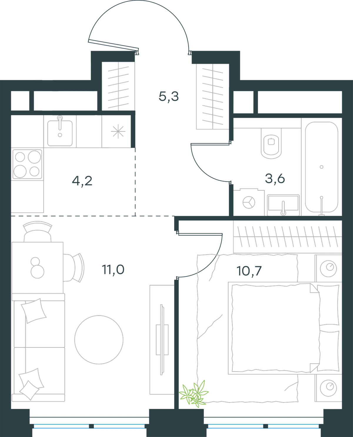 2-комнатная