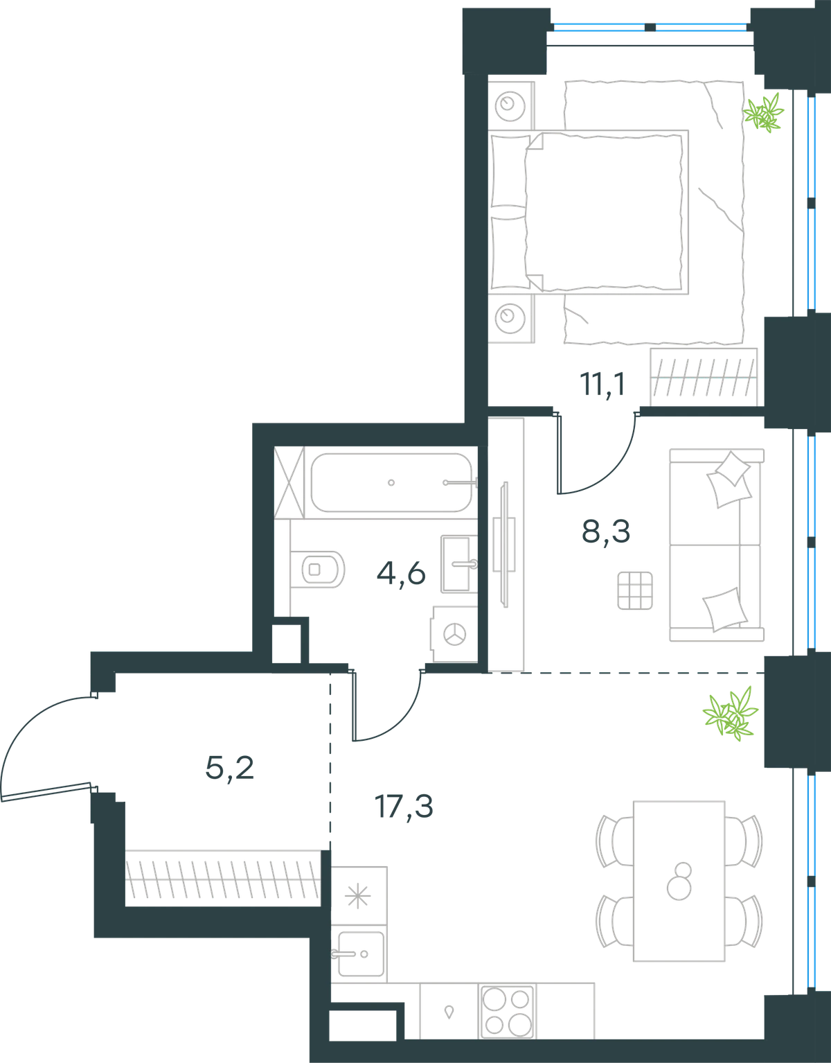 2-комнатная