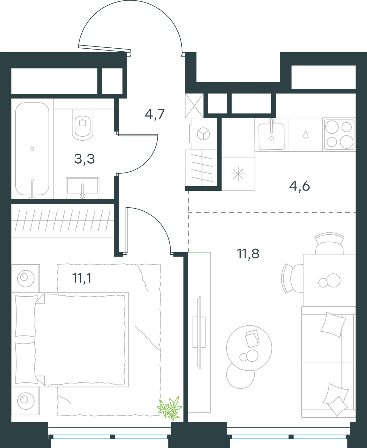 2-комнатная