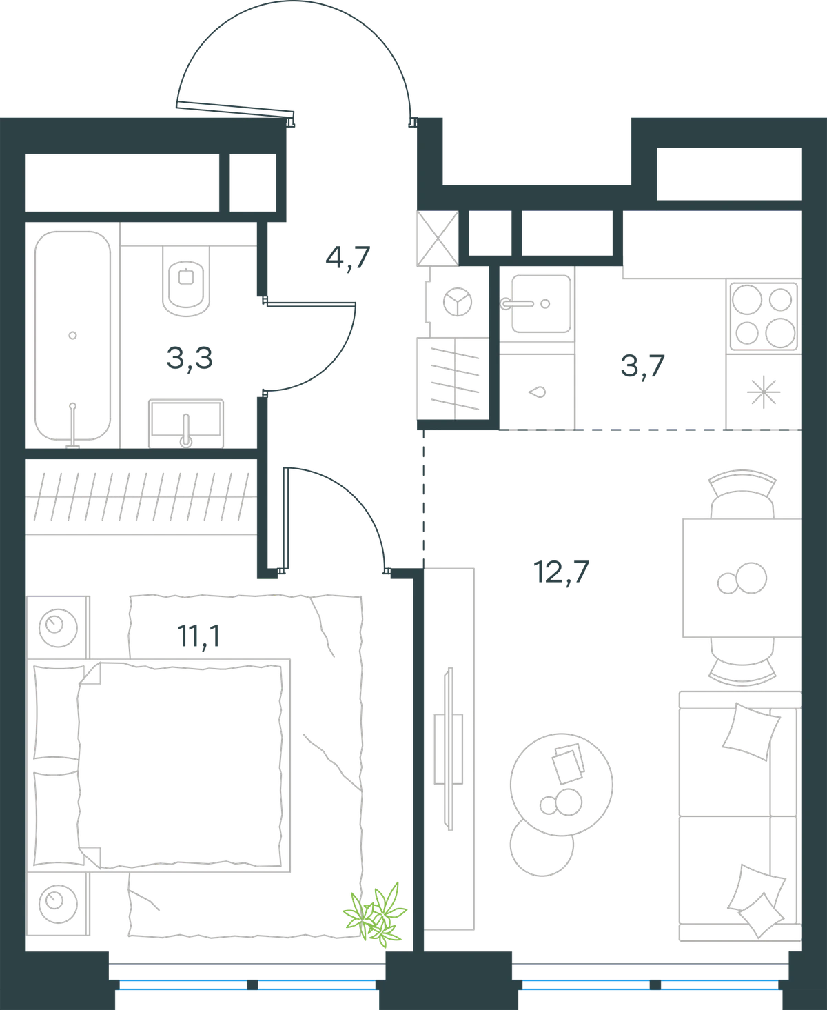 2-комнатная
