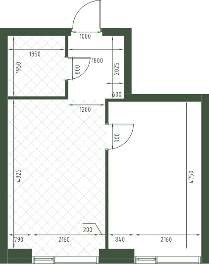 Планировка: 1-комнатная, 36,8 м²