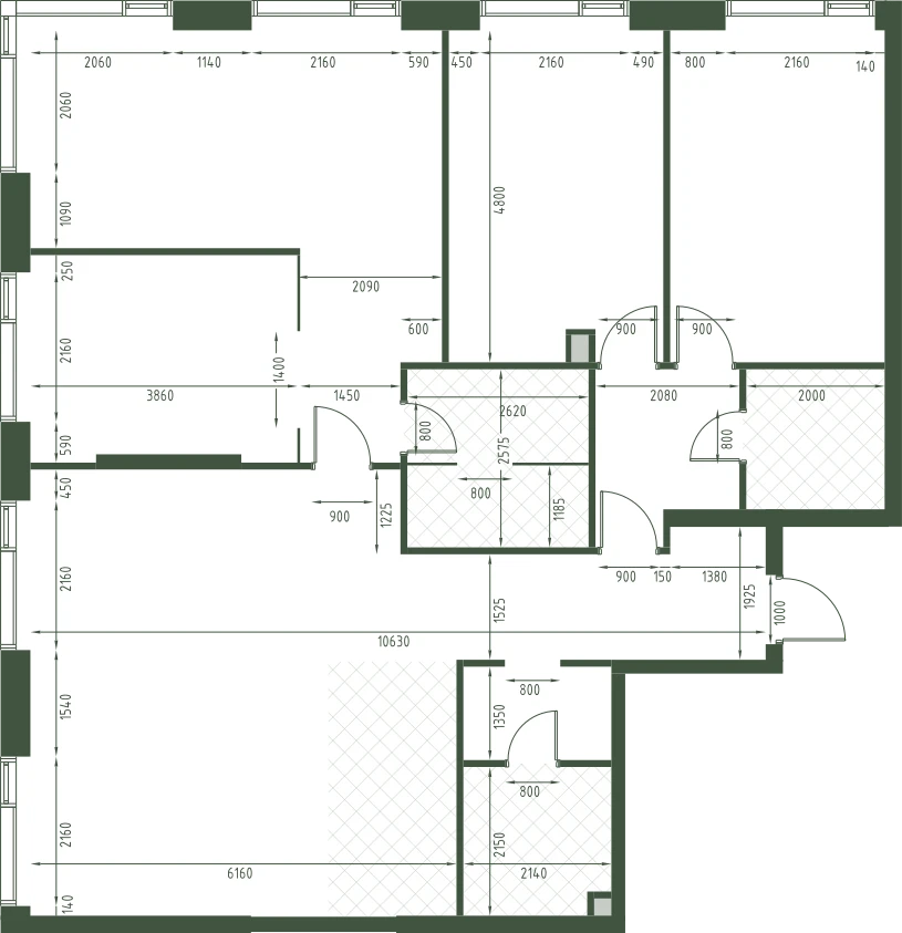 Планировка: 3-комнатная, 134,3 м²