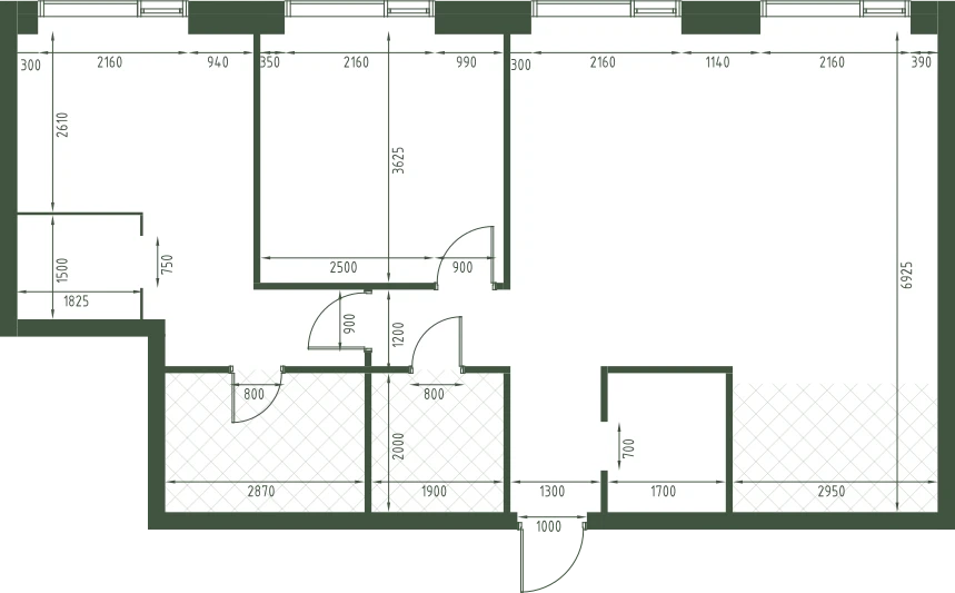 Планировка: 2-комнатная, 83,2 м²