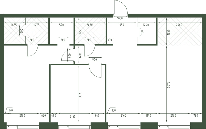 Планировка: 2-комнатная, 88,2 м²