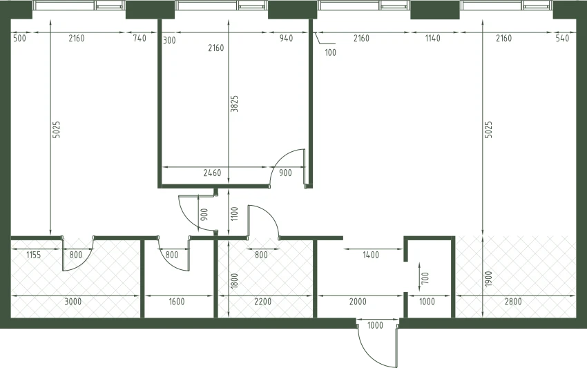 Планировка: 2-комнатная, 87,8 м²