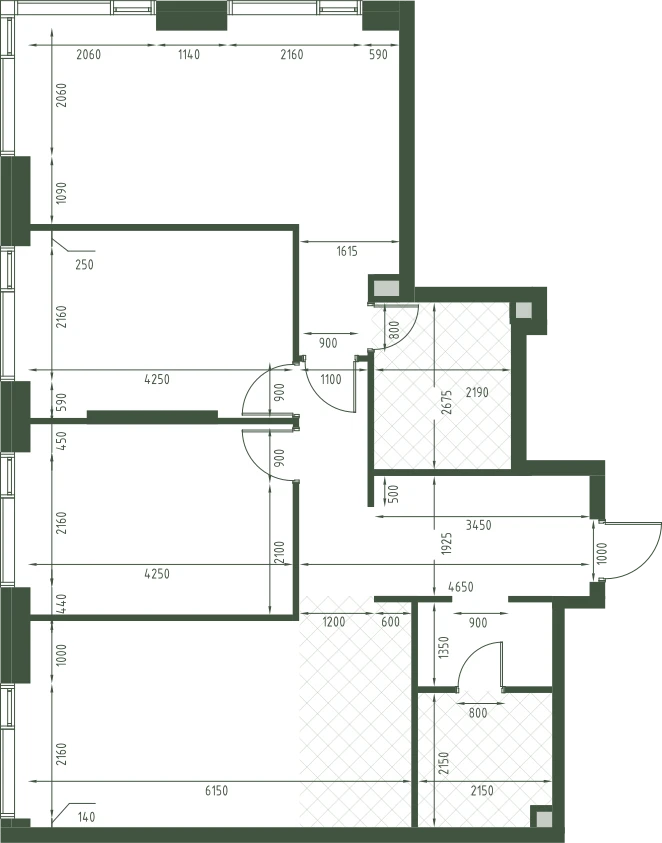 Планировка: 3-комнатная, 92,4 м²