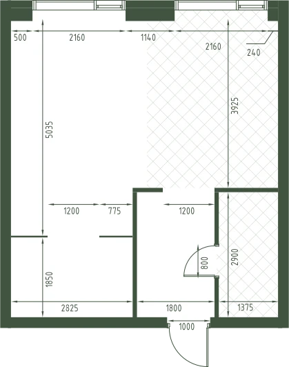 Планировка: 1-комнатная, 42,1 м²