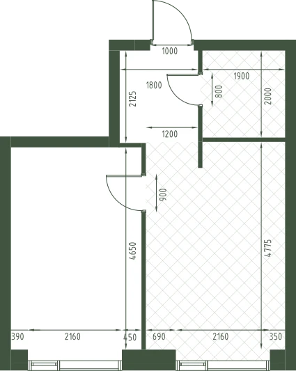 Планировка: 1-комнатная, 36,8 м²