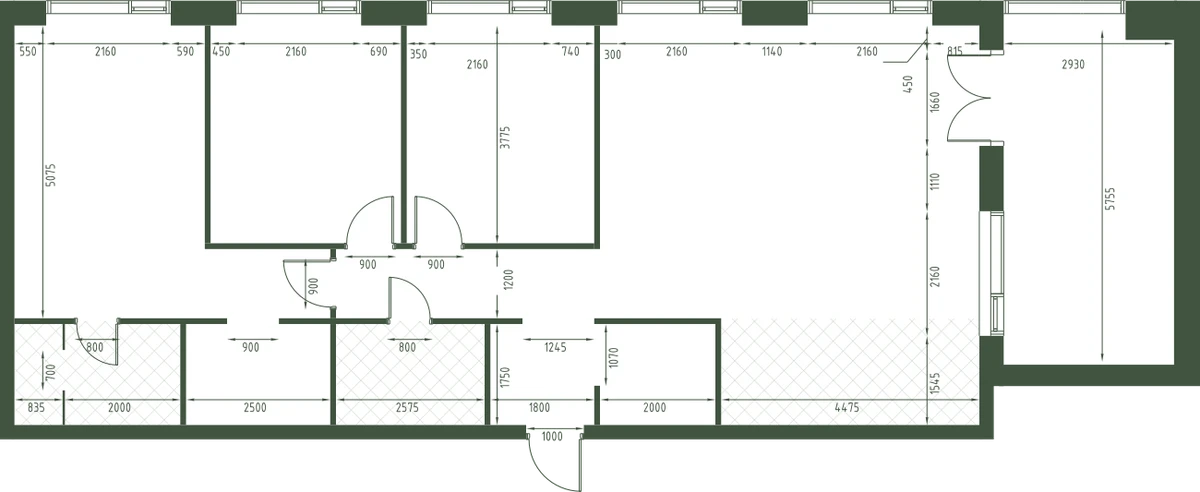 Планировка: 3-комнатная, 117,3 м²