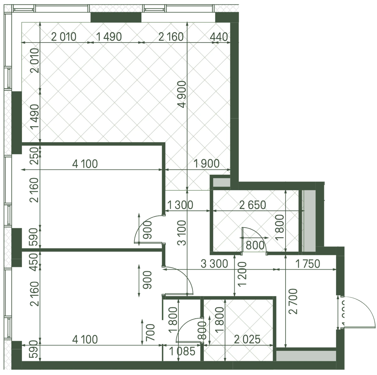 Планировка: 2-комнатная, 70,6 м²