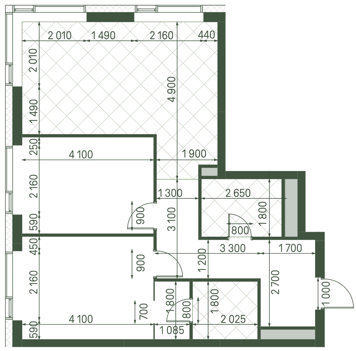 Планировка: 2-комнатная, 70,5 м²