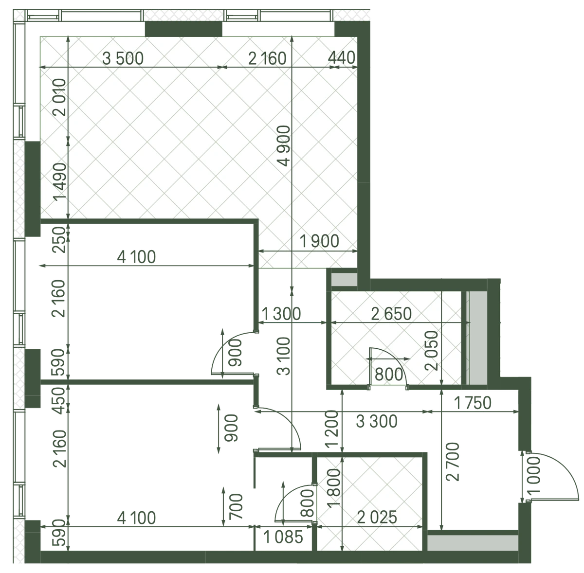 Планировка: 2-комнатная, 70,6 м²
