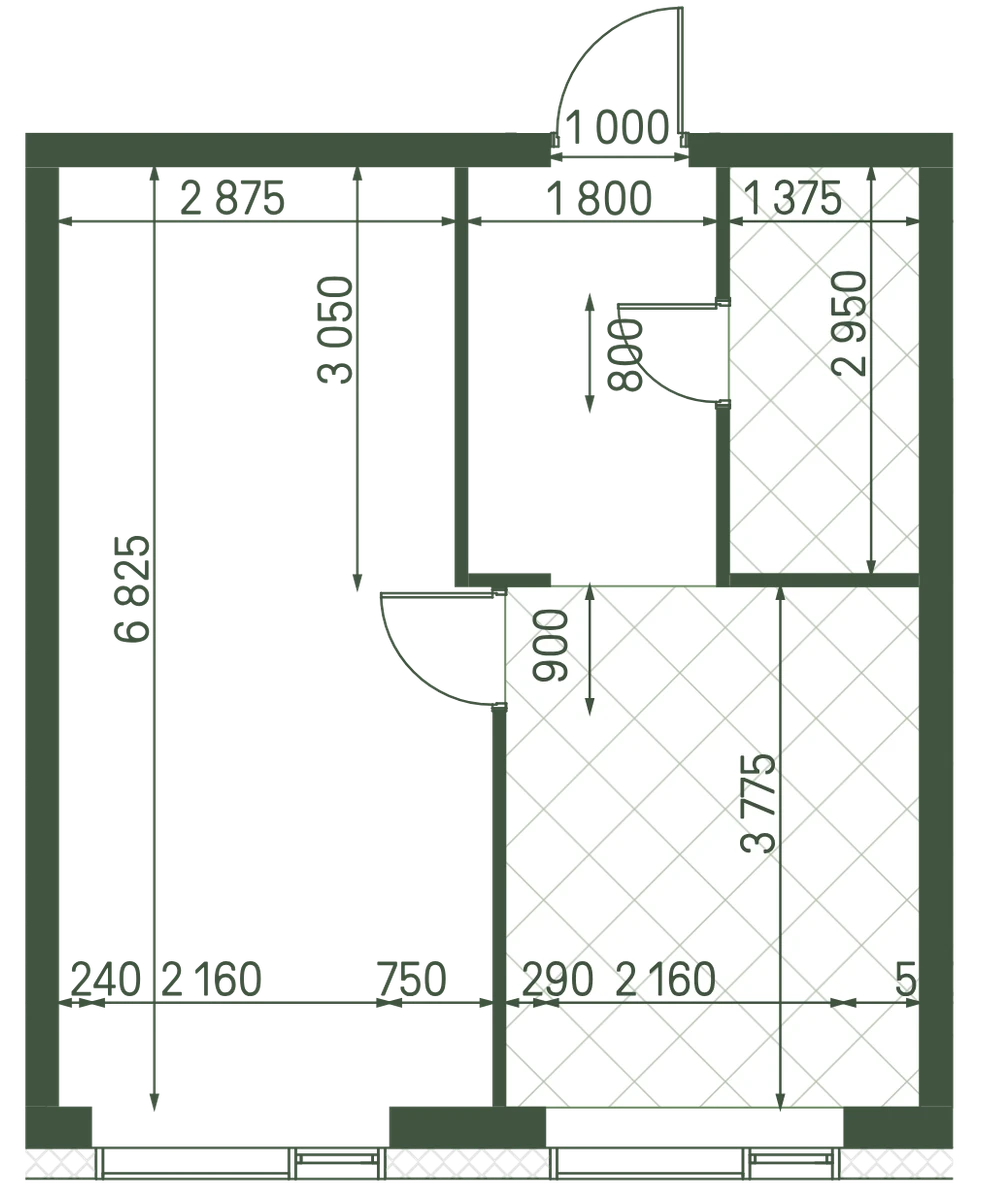 Планировка: 1-комнатная, 41,5 м²