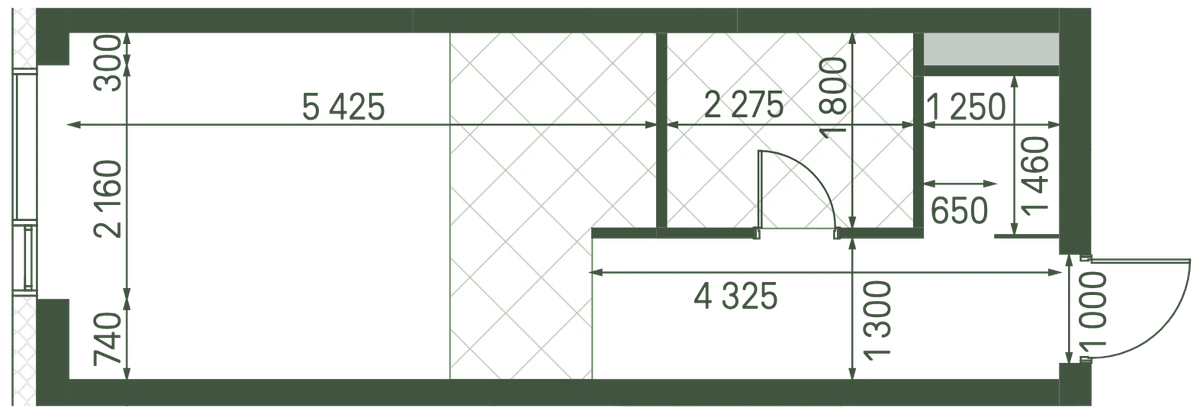 Планировка: Студия, 28,1 м²