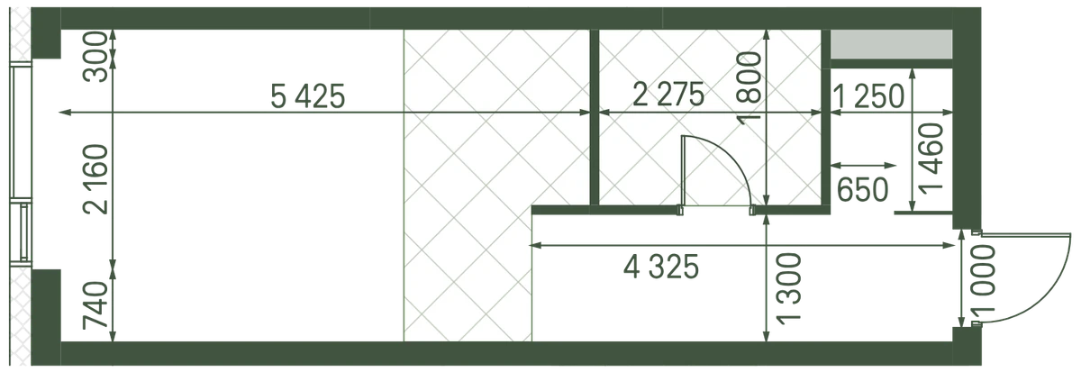 Планировка: Студия, 28,1 м²