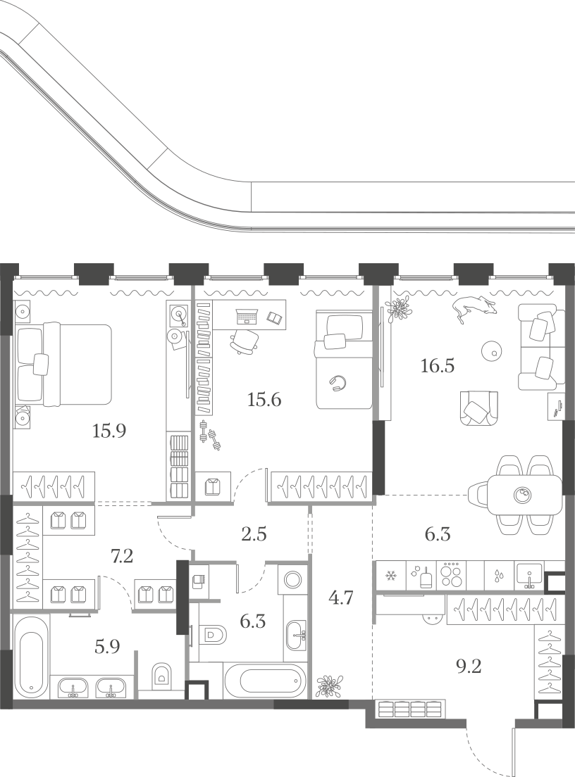 2-комнатная
