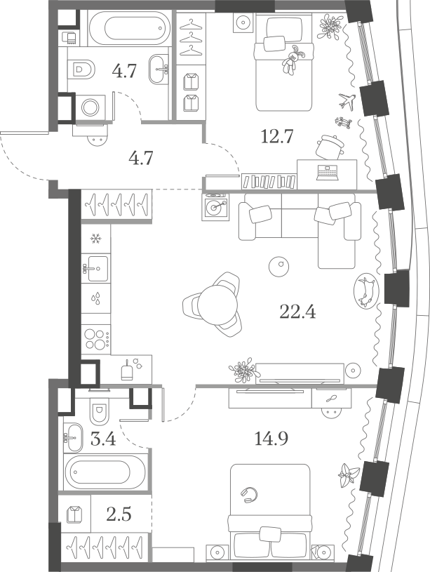 2-комнатная