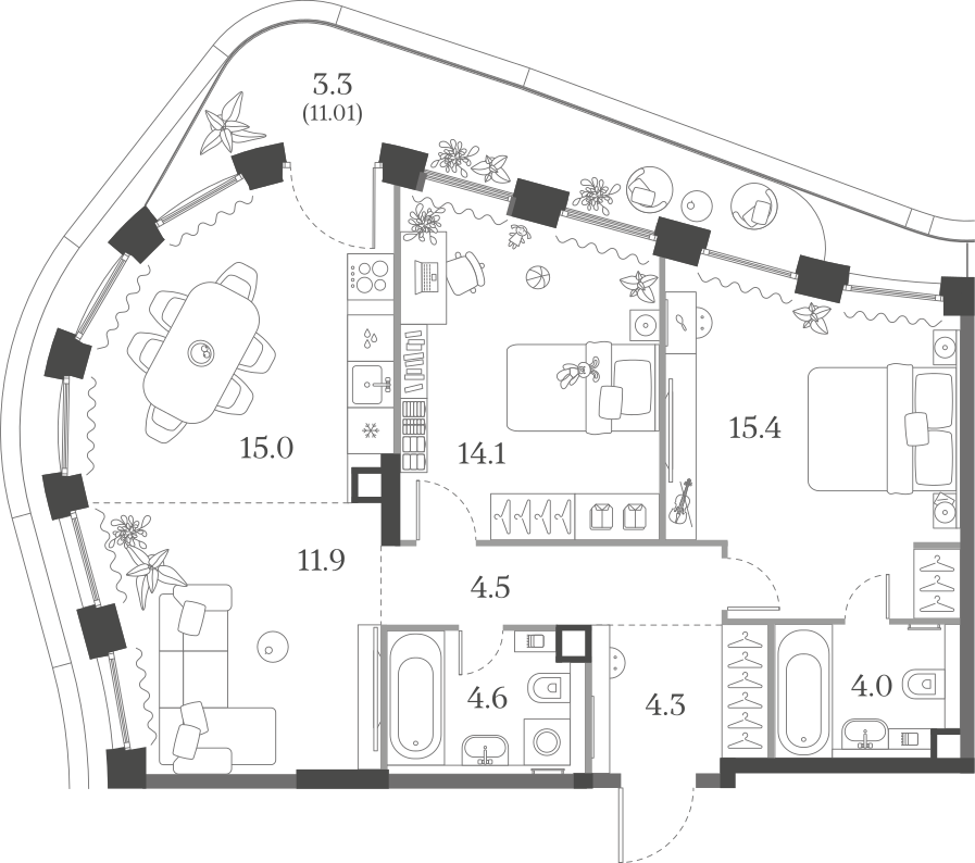 2-комнатная