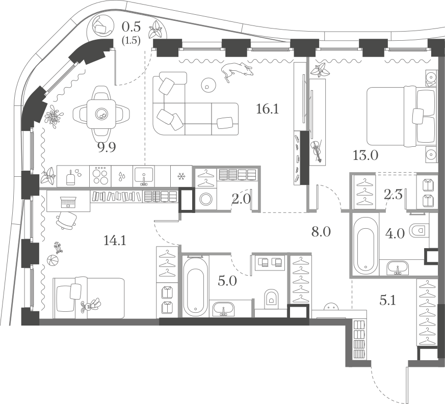 2-комнатная