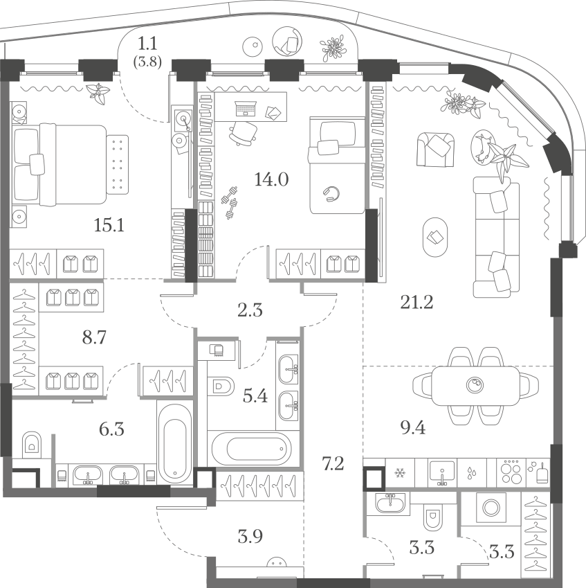 2-комнатная