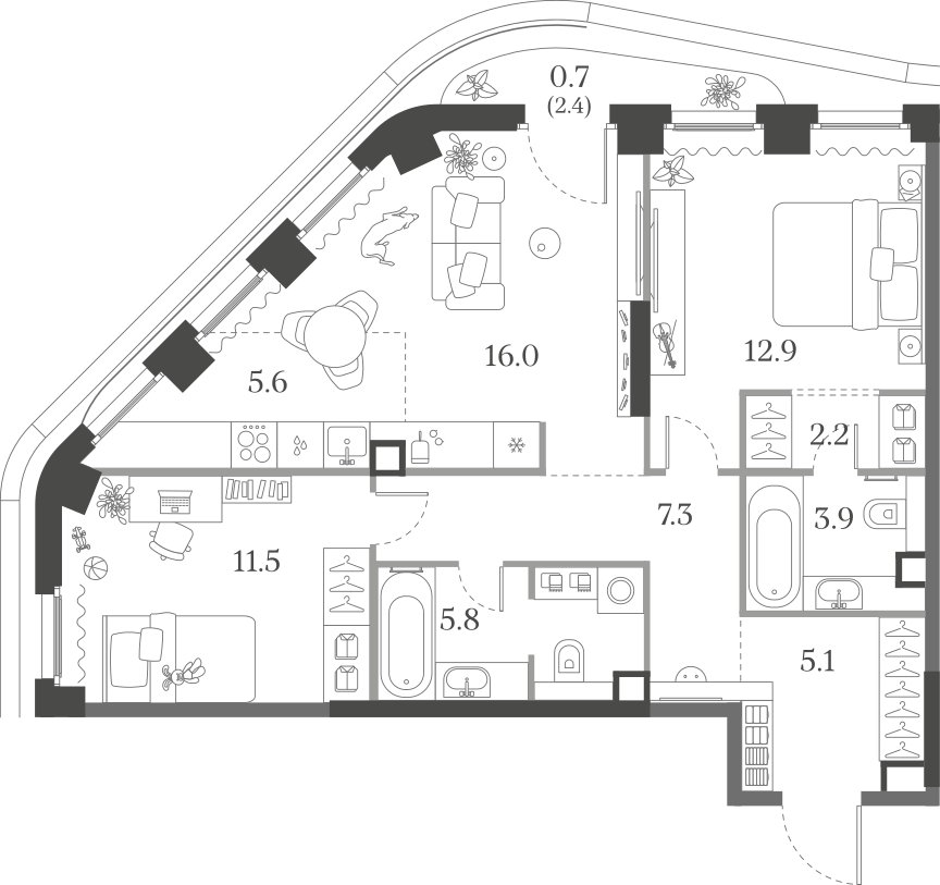 2-комнатная