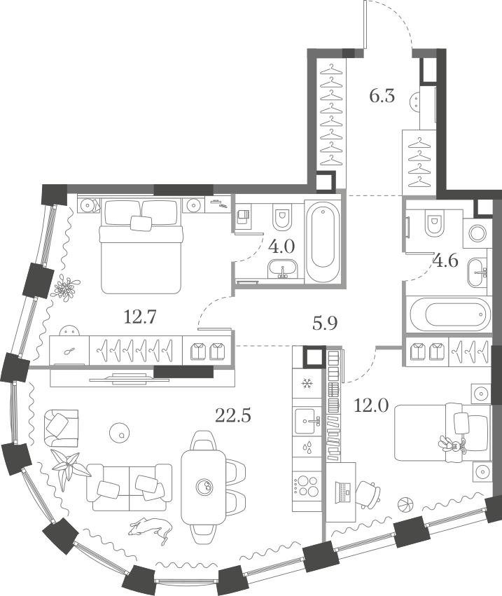2-комнатная