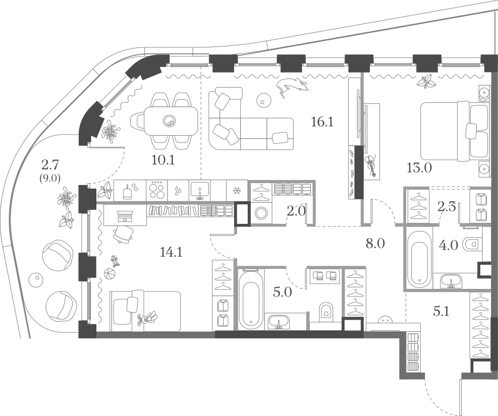 2-комнатная
