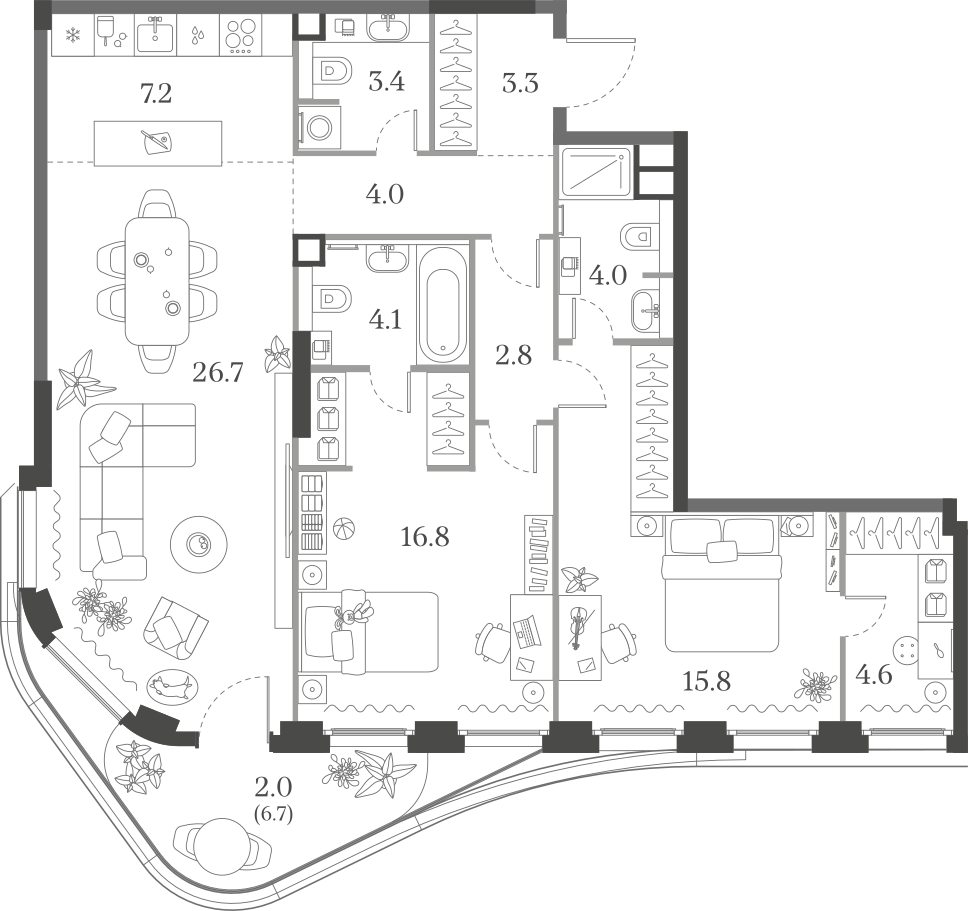 2-комнатная