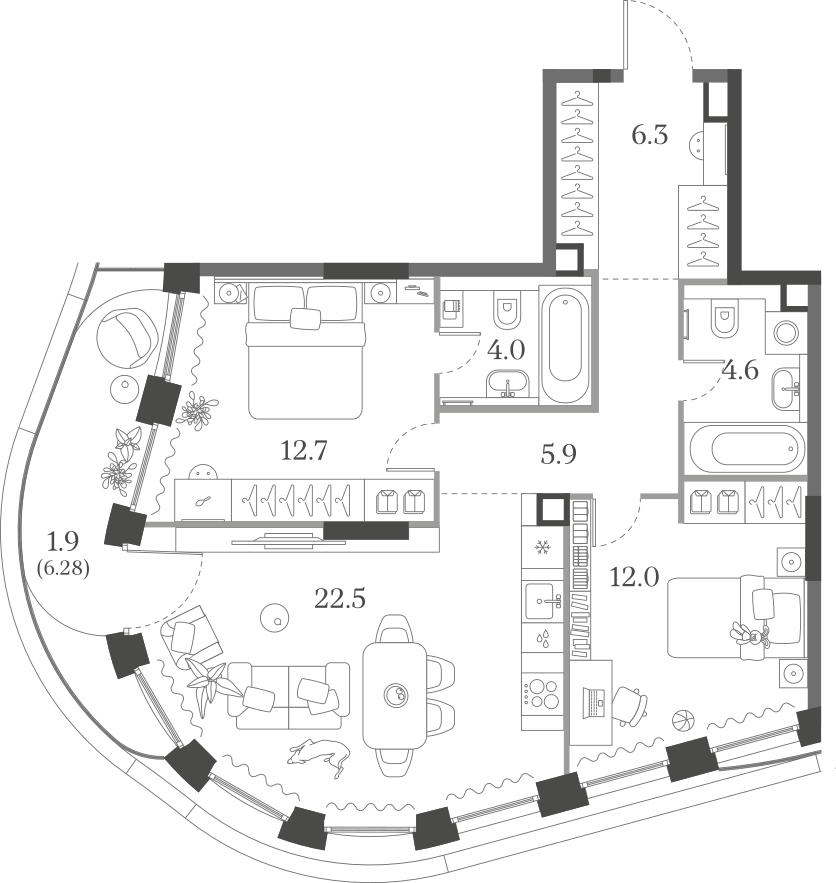 2-комнатная