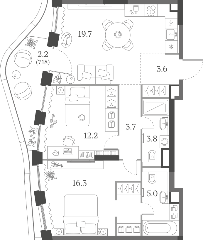 2-комнатная