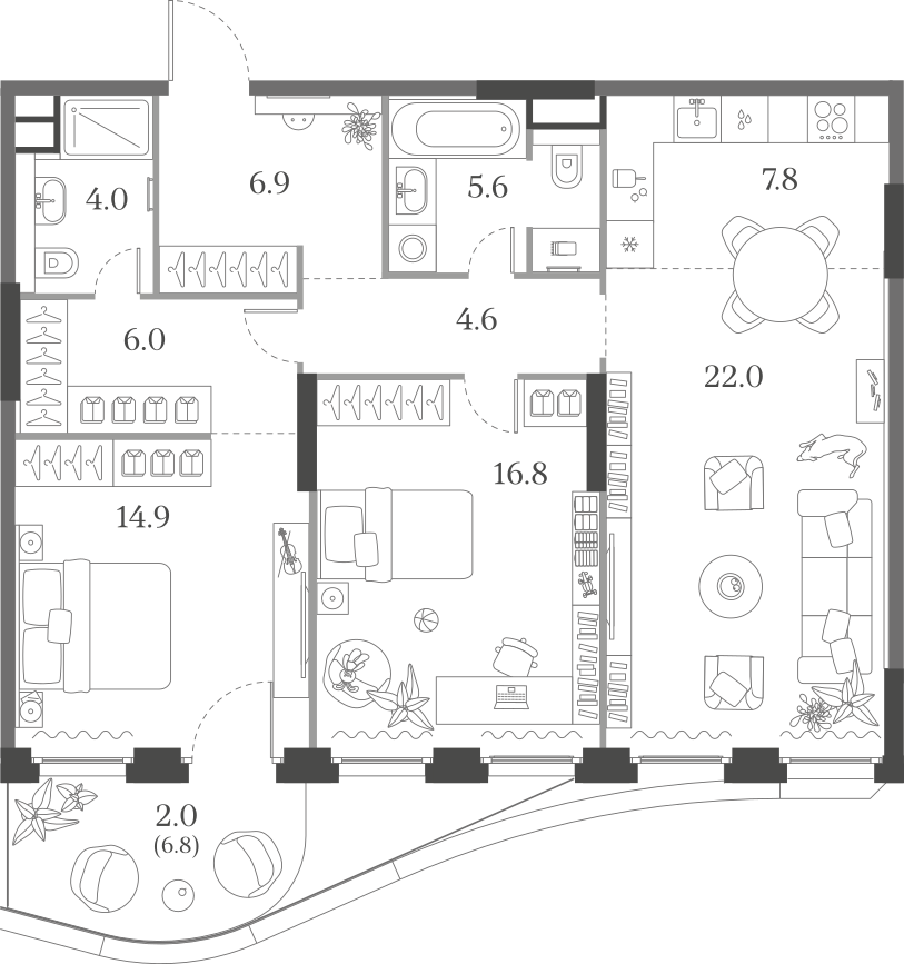 2-комнатная