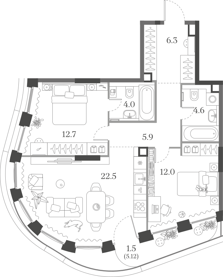 2-комнатная