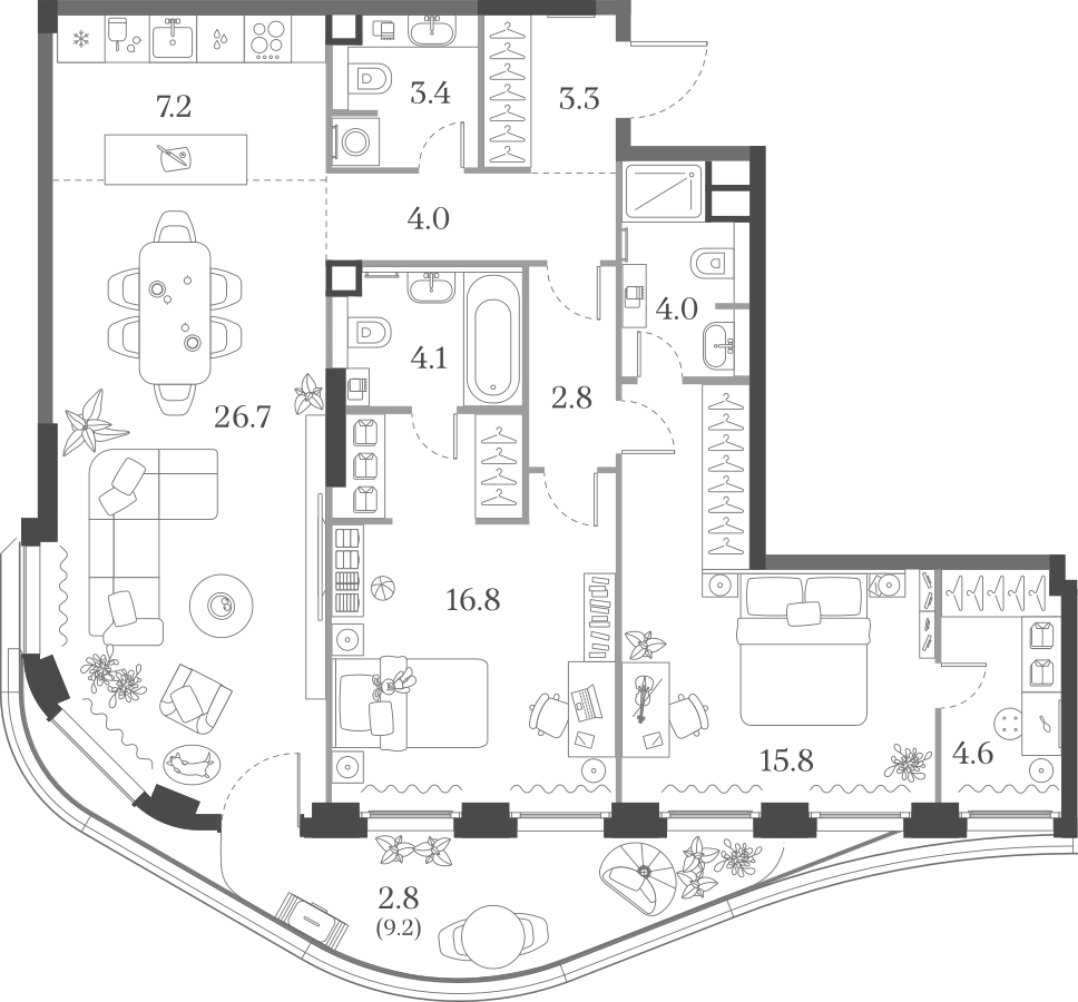 2-комнатная