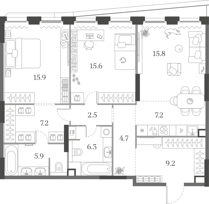 2-комнатная