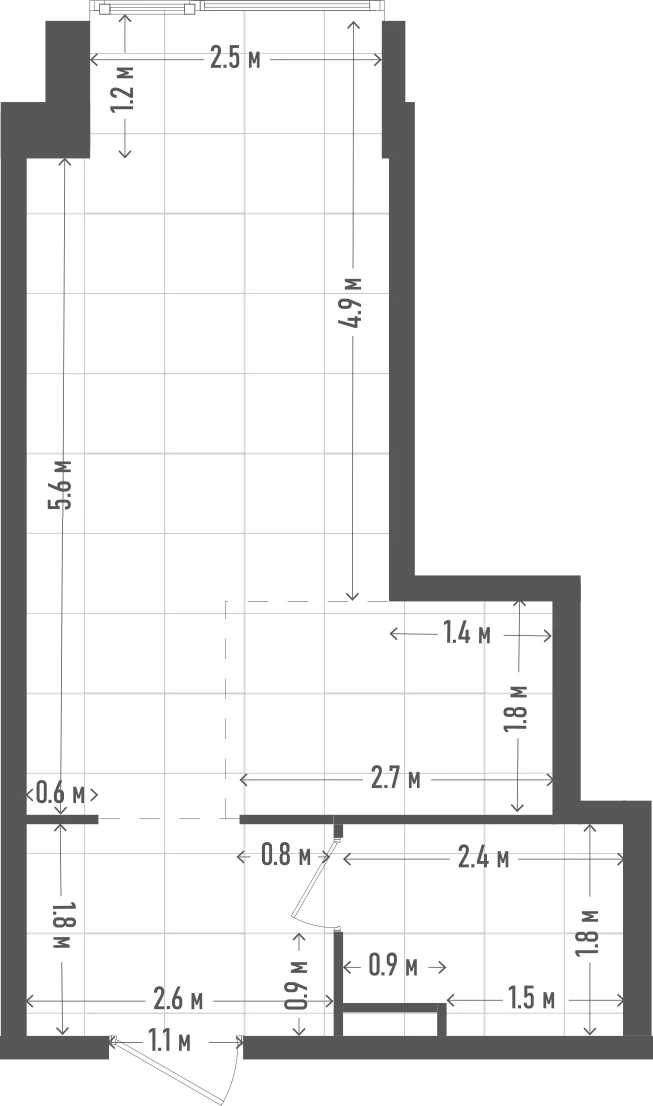 Планировка: 1-комнатная, 31,3 м²
