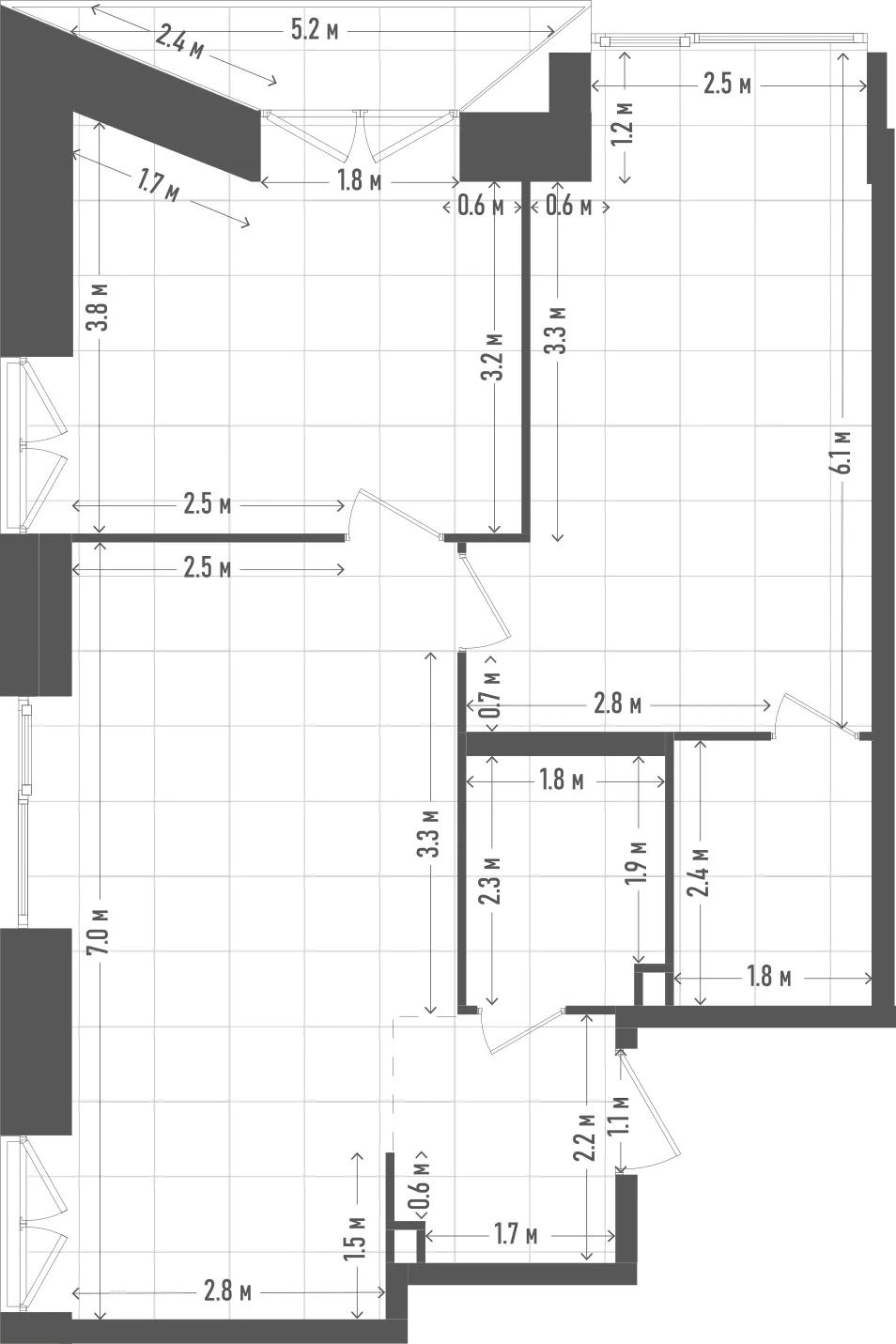 Планировка: 2-комнатная, 72,3 м²
