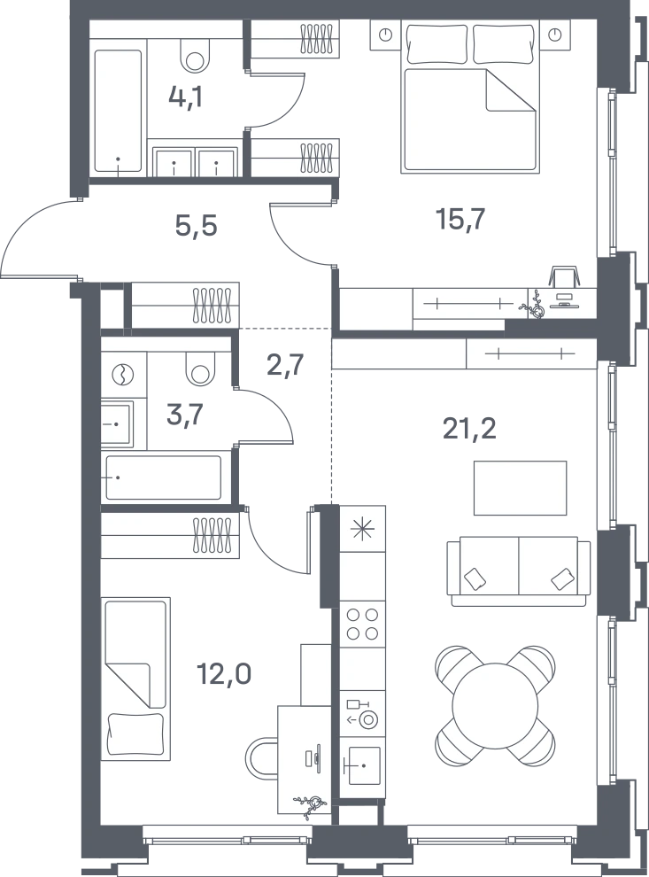 2-комнатная