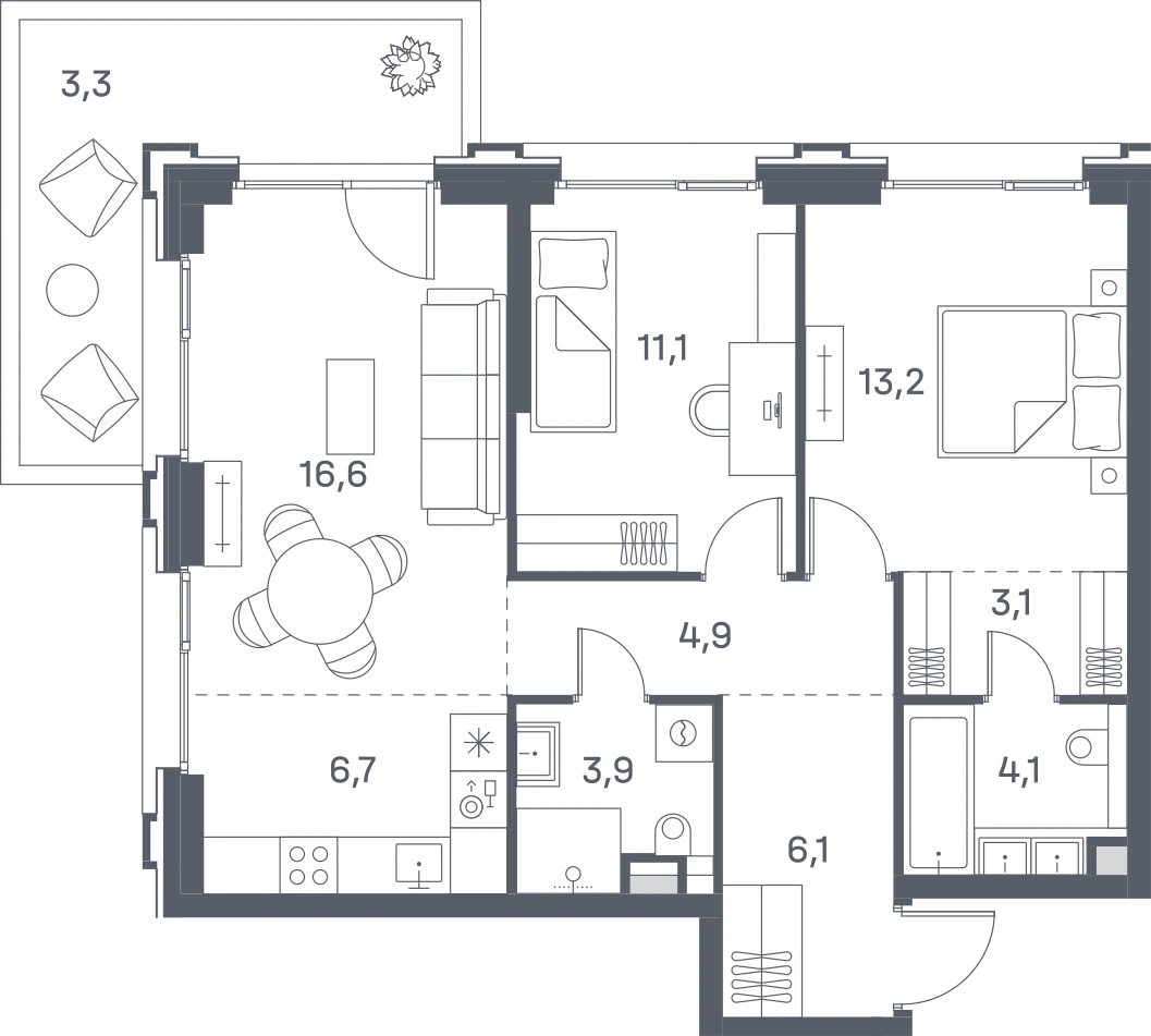 2-комнатная