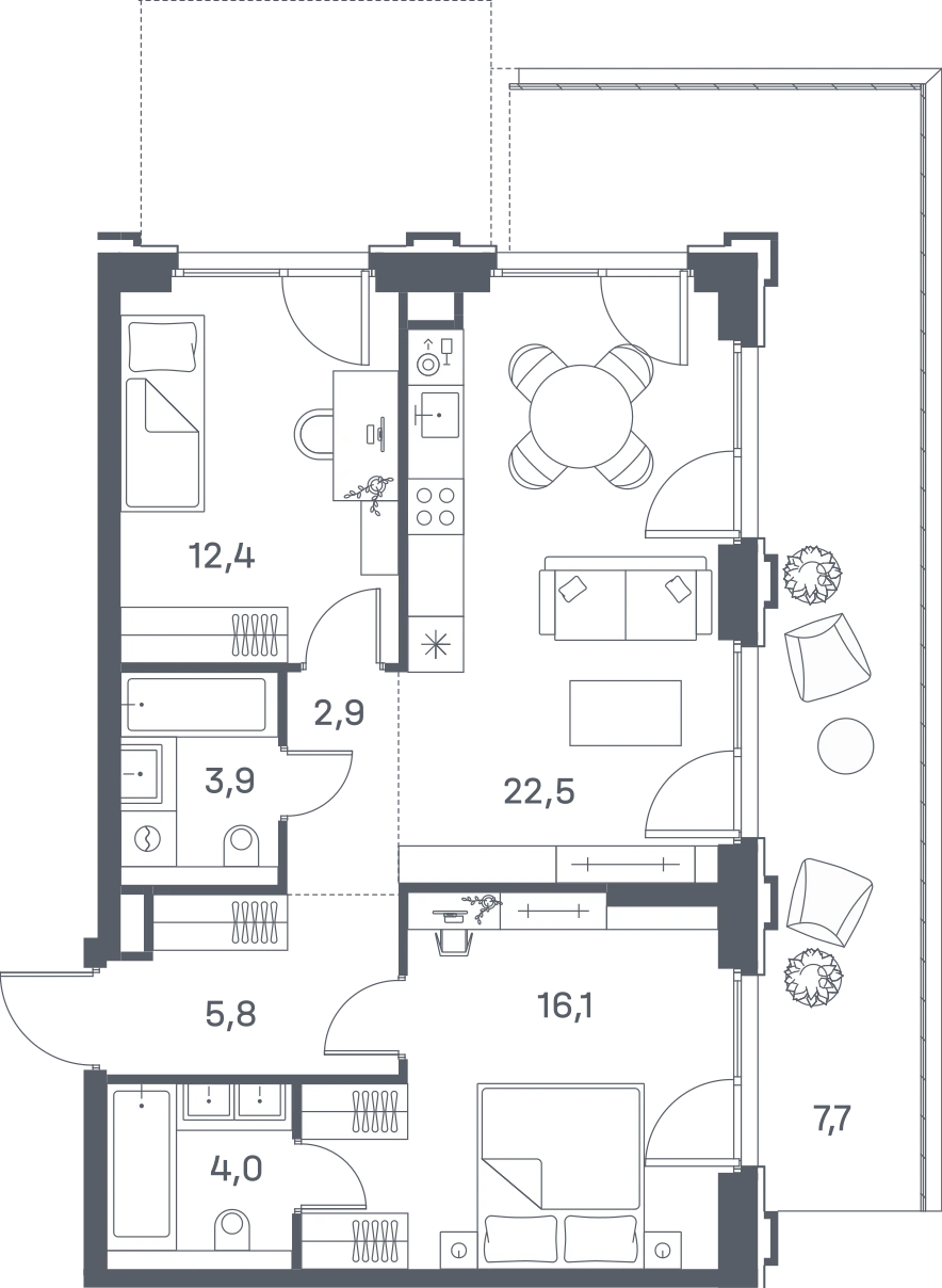 2-комнатная
