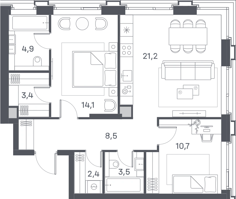 2-комнатная