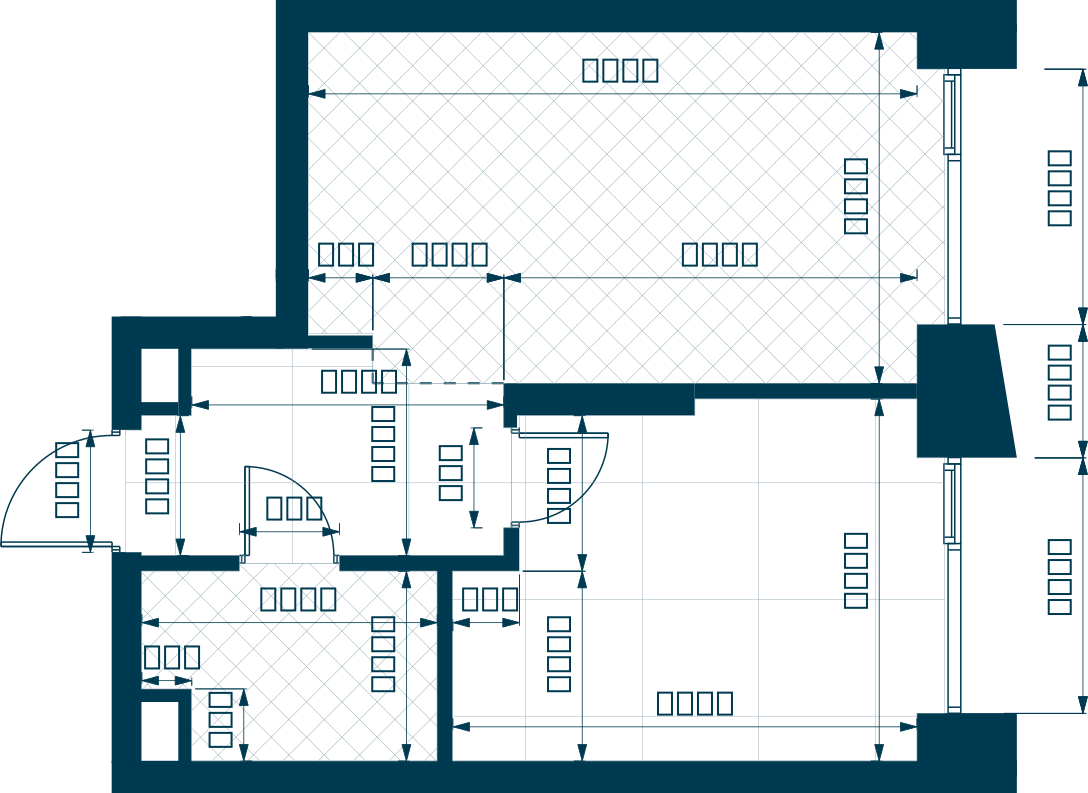 Планировка: 1-комнатная, 41,5 м²