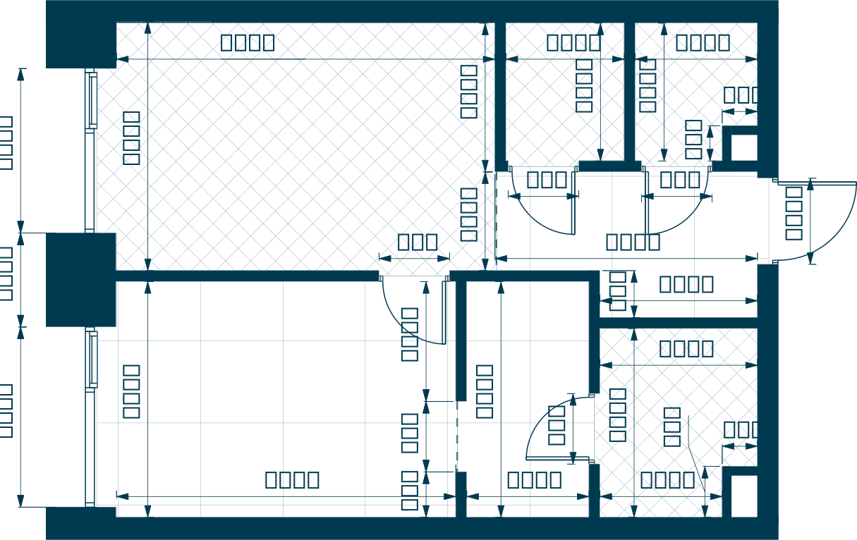 Планировка: 1-комнатная, 50,2 м²