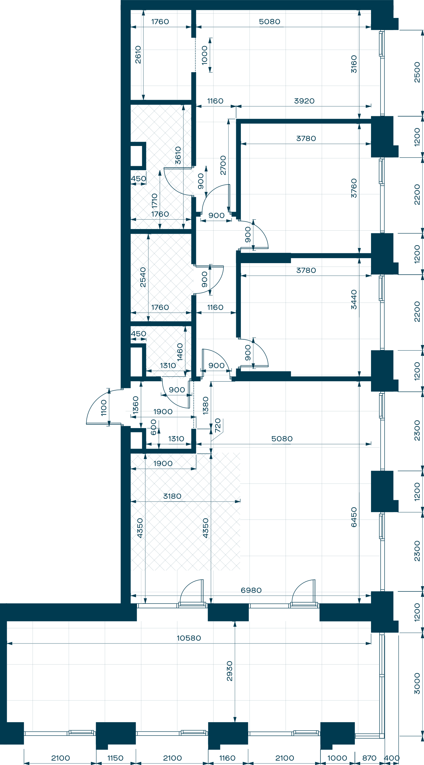 Планировка: 3-комнатная, 137,2 м²